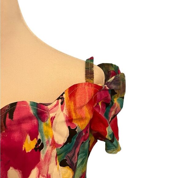 Vintage Off the shoulder floral dress - Picture 2 of 4